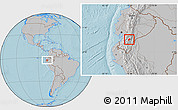 Gray Location Map of Sissig, hill shading