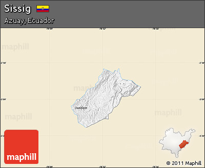 Classic Style Map of Sissig, single color outside