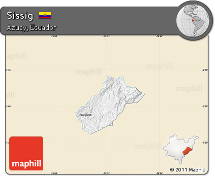Classic Style Map of Sissig, single color outside