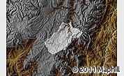 Physical Map of Sissig, darken