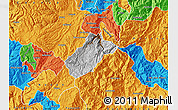 Physical Map of Sissig, political outside
