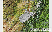 Physical Map of Sissig, satellite outside