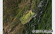 Satellite Map of Sissig, darken