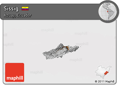 Physical Panoramic Map of Sissig, cropped outside