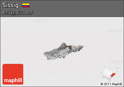 Physical Panoramic Map of Sissig, cropped outside