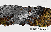 Physical Panoramic Map of Sissig, darken