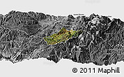 Satellite Panoramic Map of Sissig, desaturated