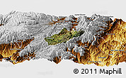Satellite Panoramic Map of Sissig, physical outside