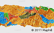 Satellite Panoramic Map of Sissig, political outside