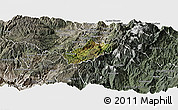 Satellite Panoramic Map of Sissig, semi-desaturated