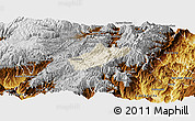 Shaded Relief Panoramic Map of Sissig, physical outside