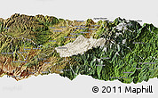 Shaded Relief Panoramic Map of Sissig, satellite outside