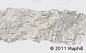Shaded Relief Panoramic Map of Sissig, semi-desaturated