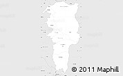 Silver Style Simple Map of Bolivar