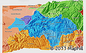 Political Shades 3D Map of Canar