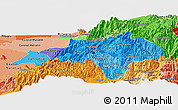 Political Shades Panoramic Map of Canar