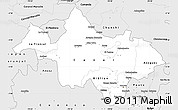 Silver Style Simple Map of Canar