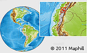 Physical Location Map of Carchi, within the entire country