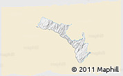 Classic Style 3D Map of Mira, single color outside