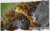 Physical 3D Map of Mira, darken