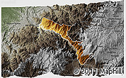 Physical 3D Map of Mira, darken, semi-desaturated