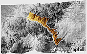 Physical 3D Map of Mira, desaturated
