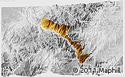Physical 3D Map of Mira, lighten, desaturated