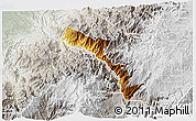Physical 3D Map of Mira, lighten, semi-desaturated