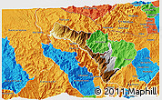 Physical 3D Map of Mira, political outside