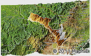Physical 3D Map of Mira, satellite outside