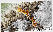 Physical 3D Map of Mira, semi-desaturated