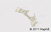 Shaded Relief 3D Map of Mira, cropped outside