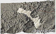 Shaded Relief 3D Map of Mira, darken