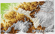 Shaded Relief 3D Map of Mira, physical outside