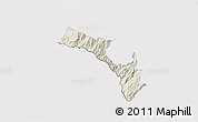 Shaded Relief 3D Map of Mira, single color outside