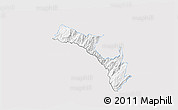 Silver Style 3D Map of Mira, single color outside