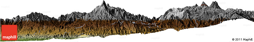 Physical Horizon Map of Mira, darken