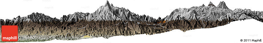Physical Horizon Map of Mira, darken, semi-desaturated