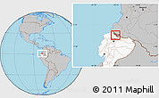 Gray Location Map of Mira, highlighted country, highlighted parent region