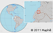 Gray Location Map of Mira, highlighted parent region