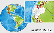 Physical Location Map of Mira, highlighted country, highlighted parent region, within the entire country
