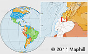 Political Location Map of Mira, highlighted country