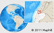 Shaded Relief Location Map of Mira, highlighted country, highlighted parent region