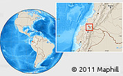 Shaded Relief Location Map of Mira