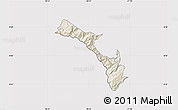 Shaded Relief Map of Mira, cropped outside
