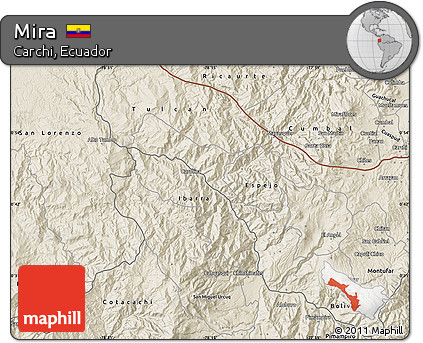Shaded Relief Map of Mira