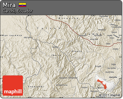 Shaded Relief Map of Mira
