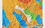 Shaded Relief Map of Mira, political outside