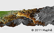 Physical Panoramic Map of Mira, darken