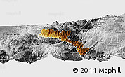 Physical Panoramic Map of Mira, desaturated